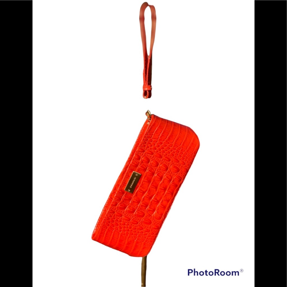 🔥 Brahmin Melbourne Persimmon Leather wristlet / clutch 🔥